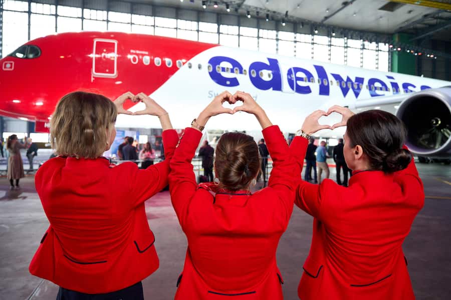 Taufe vom Airbus A350 von Edelweiss «Piz Bernina», Pressebilder via Edwelweiss Byline Fotograf / In / 2025 Edelweiss Air AG