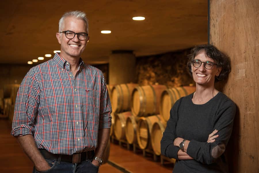 Balin & Co.! Die Tessiner Anna Barbara von der Crone und Paolo Visino bringen ihre besten Merlots auf den Rhein.