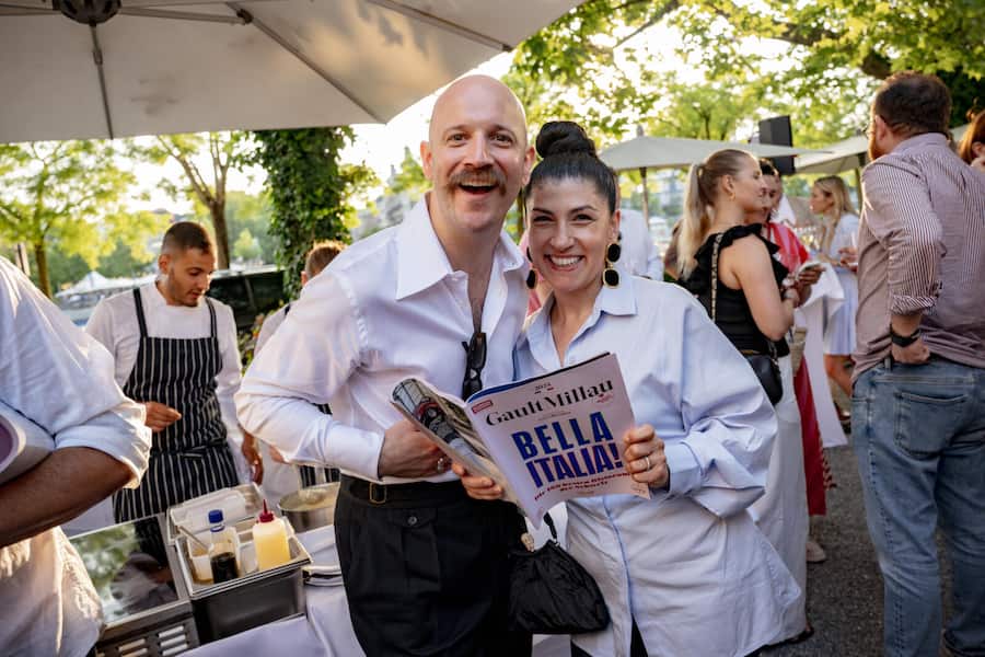 Markus Stöckle mit Elif Oskan - GMC - Bella Italia - Mag Launch - Terasse, Zürich Switzerland- Elif Oskan & Markus Stöckle