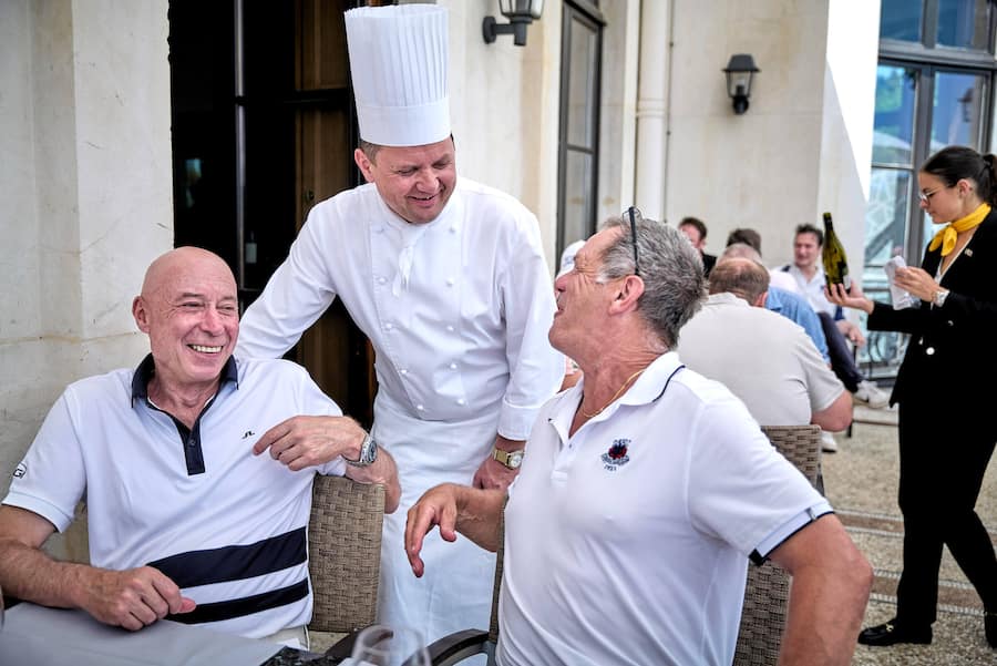 Gland, le 17 juillet 2024, Franck Giovannini au Golf du Domaine Impérial, nous présente un parcours gourmand avec lâASGI de 9 plats avec son team de lâhôtel de ville de Crissier © sedrik Nemeth