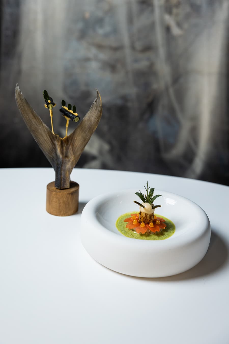 13.06.2025, Vals GR, Restaurant Silver, Hamachi mit Codium-Algen und Rettich (photo by Remy Steiner for Gault Millau)