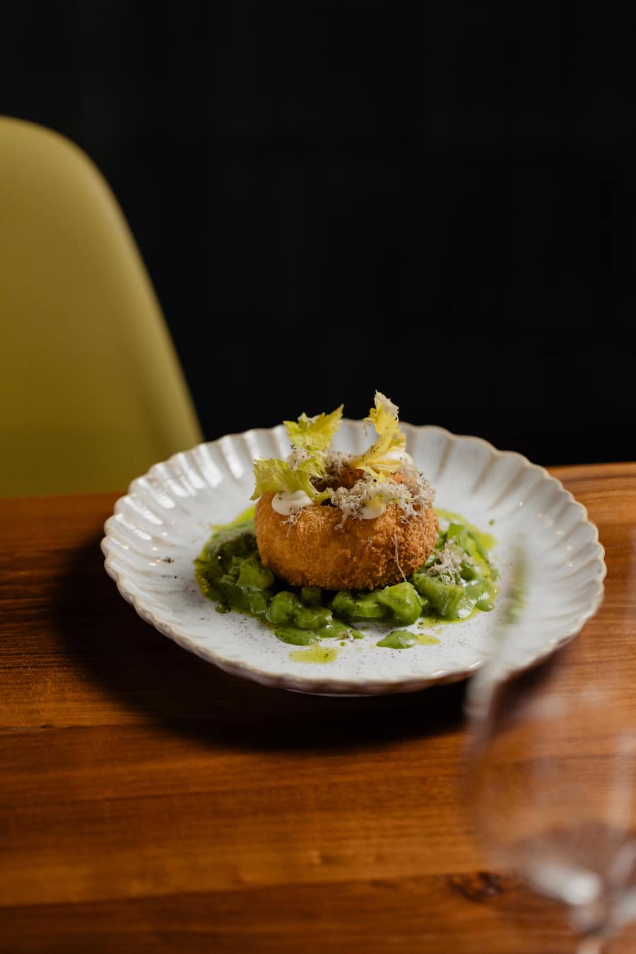 Knollensellerie, Donut, Stangensellerie, Panko.