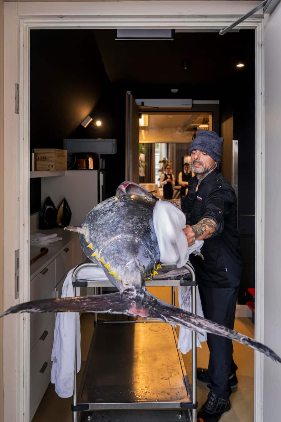 Tuna Cutting Show, the Art of Tuna Four-Hands-Dinner im Hotel Grace in St. Moritz. Fotografiert am 24. Februar 2026. Bild Yanik Bürkli