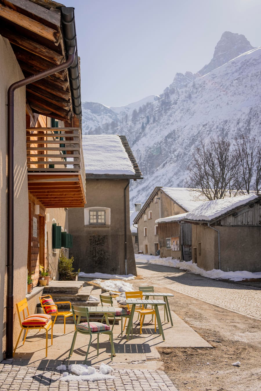 Besuch im Restaurant Bachhuus in Hinterrhein (Graubuenden) fuer GaultMillau. Fotografiert am 20. Maerz 2026. Bild Yanik Buerkli