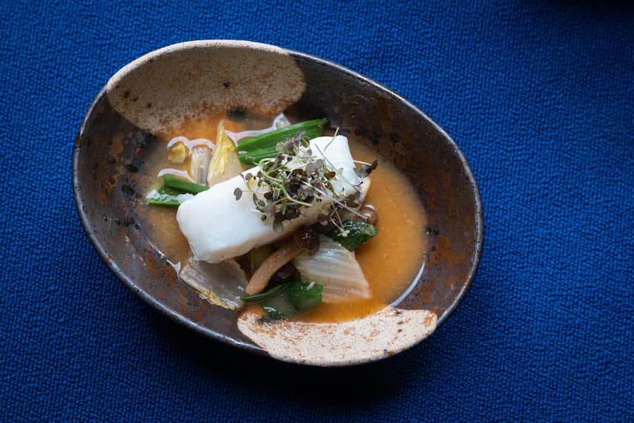 15.12.2026, Zürich, Restaurant Ginger, Gericht; Kabeljau mit Miso (photo by Remy Steiner for Gault Millau)