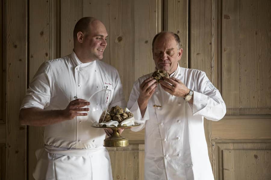 Neuer Küchenchef Luca Gatti mit Franz Faeh.