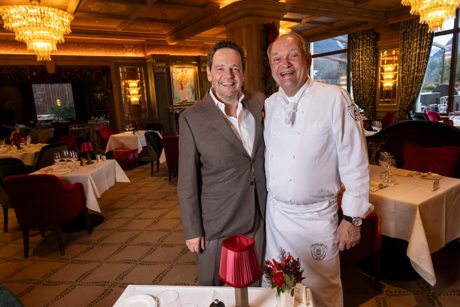 Sie kennen und vertrauen sich seit Jahrzehnten: «Palace»-Besitzer Andrea Scherz und sein Langzeit-Küchenchef Franz Faeh.