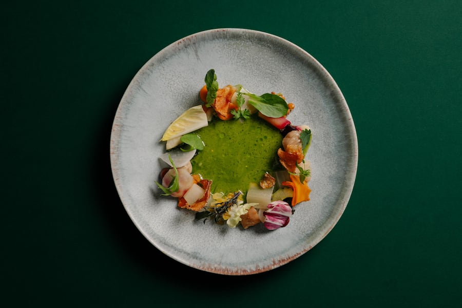 PASCAL: 2. Gang | Roots Garten - UBS 4-Hands-Dinner Pascal Steffen, Nadine Stadelmann, Roots Basel - Maerz 2026 - Copyright Olivia Pulver