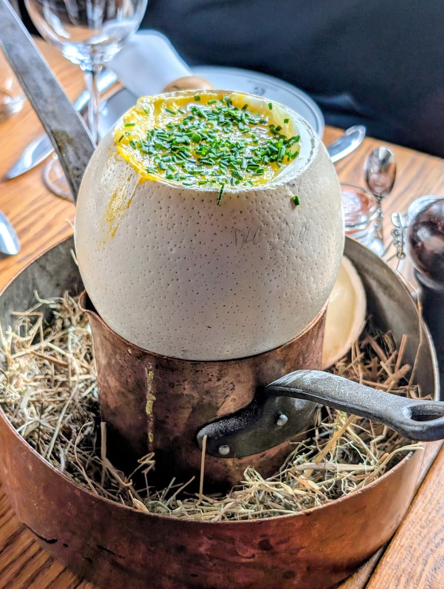 gueuleton œuf autruche