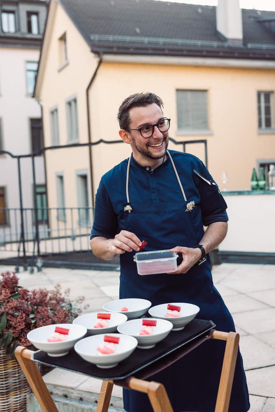 09.04.2026, Zürich, Monocle Townhouse by Widder, Caminada Buchpräsentation "Beyond Peaks", Florian Pfeifer (photo by Rémy Steiner for Gault Millau)