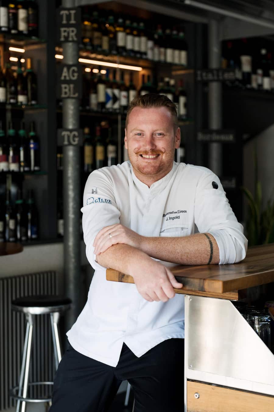 Jonas Ingold, Kuechenchef, Restaurant zum Löwen - Messen - 16. August 2023 - Copyright Olivia Pulver