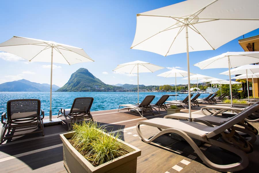 Lido Club - Private Terrasse am See, Grand Hotel Villa Castagnola, Lugano, TI