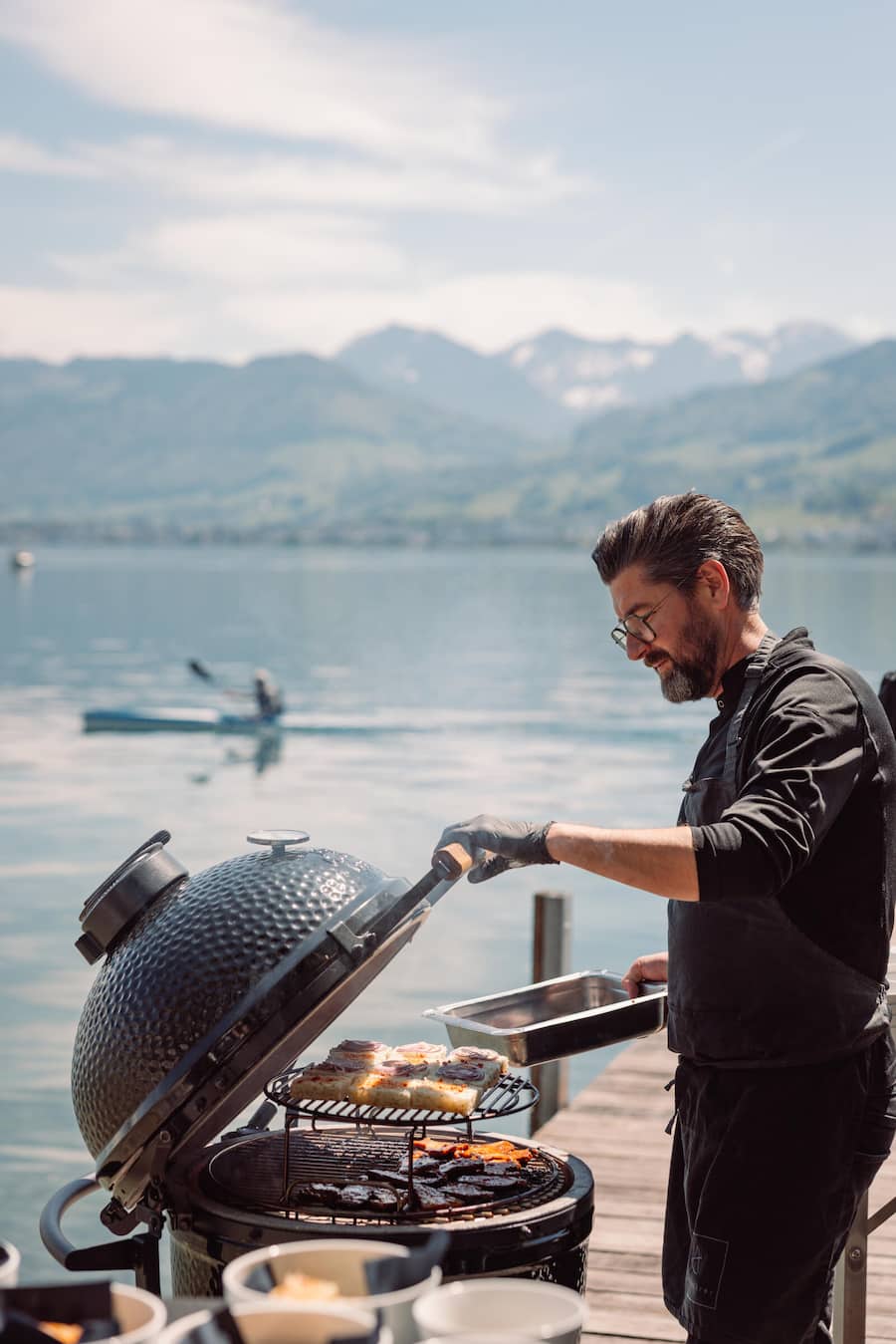 27.04.2026, Hurden SZ, Restaurant PUR, Lancierungsevent von neuen Green Egg Onyx, Adrian Bührer (photo by Rémy Steiner for Gault Millau)