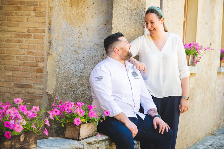 Federico Palladino mit Partnerin und Gastgeberin Nicole.