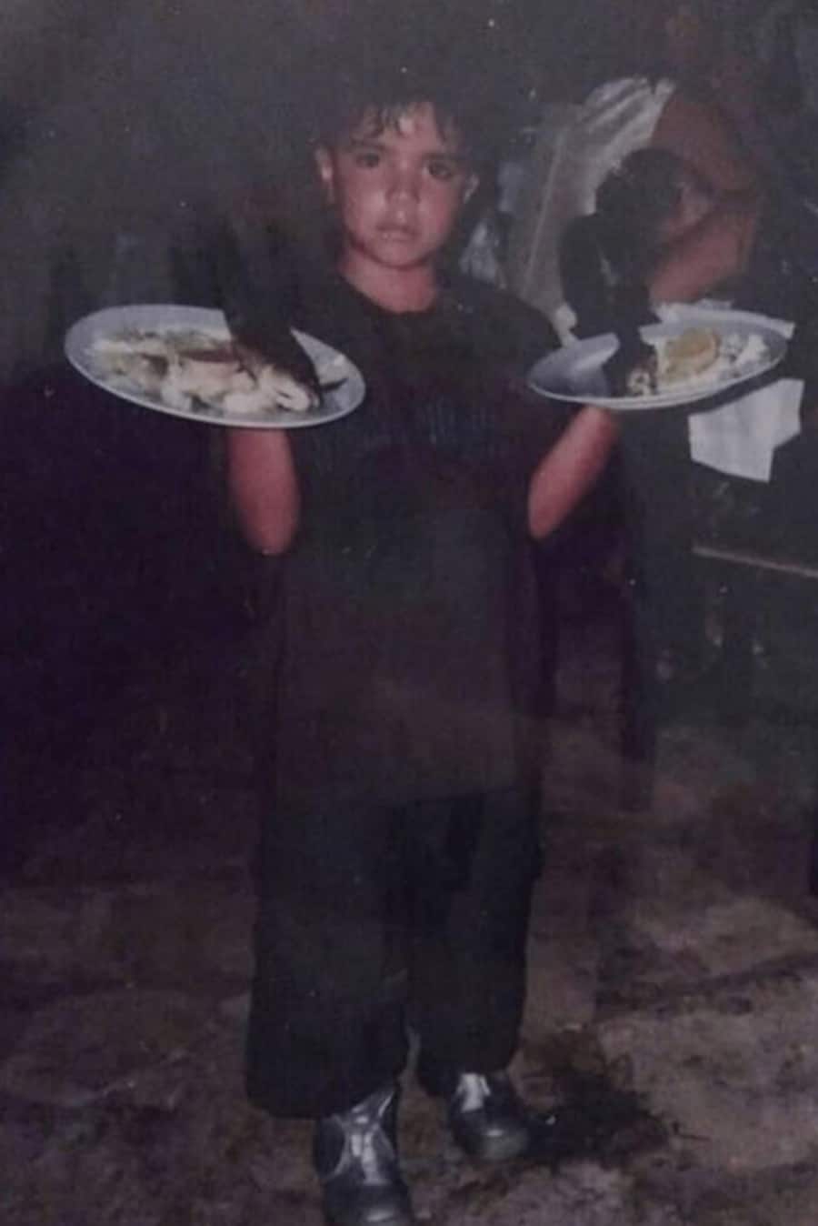 Marco Tridici mit fünf Jahren im Ristorante seiner Nonna.