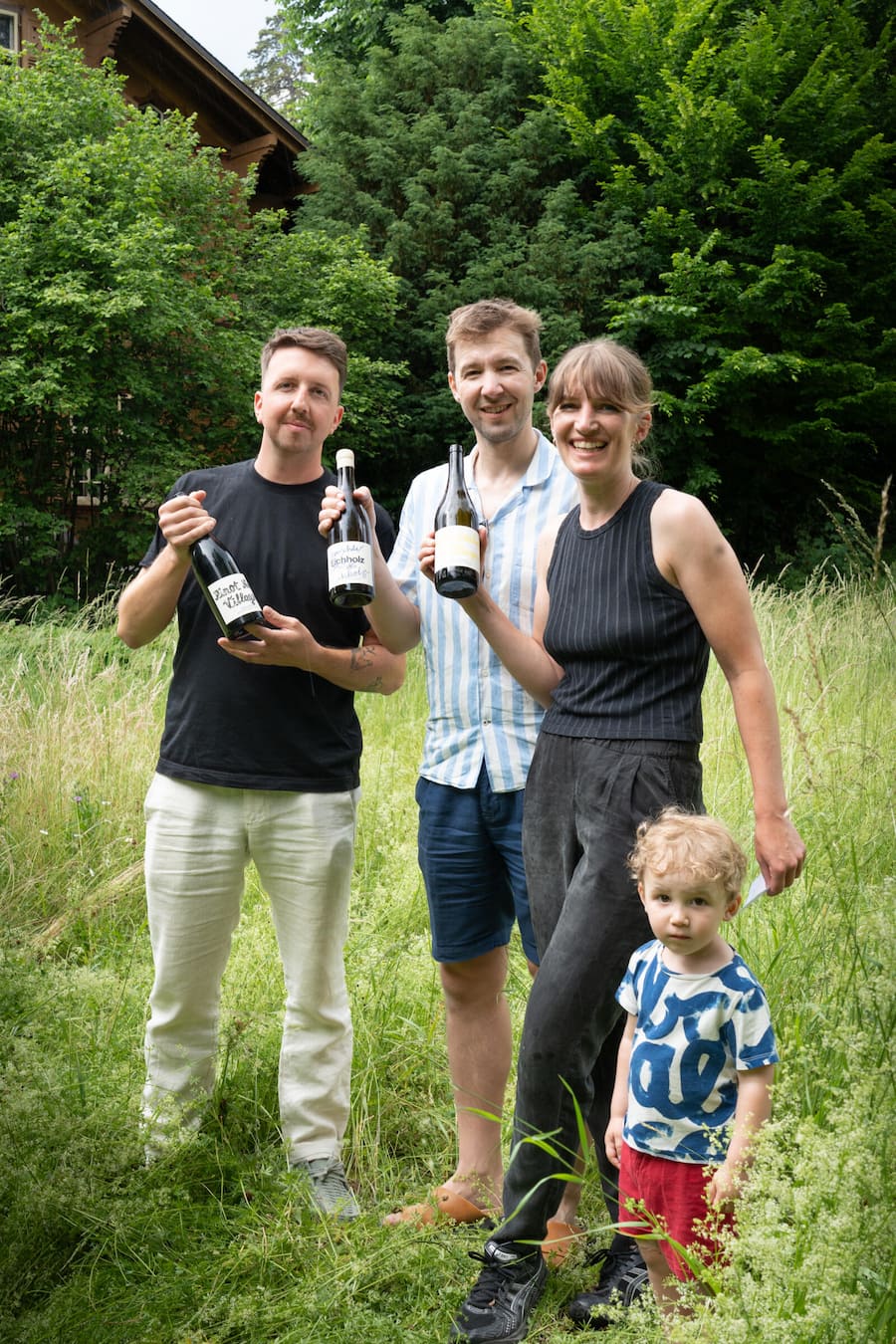 Villa LindeneggClos Vert, Helena Hebing, Anologin, Noel Urwyler, Winzer, und Thomas Wehrlin, Weinbegeisterter, Biel, Krebs & Steiner Weinfestival