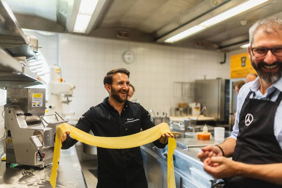 Mercedes-Benz, Genusstour, Marco Campanella, Ascona, Eden Roc, 2026, Pasta-Workshop, Issho Taberu