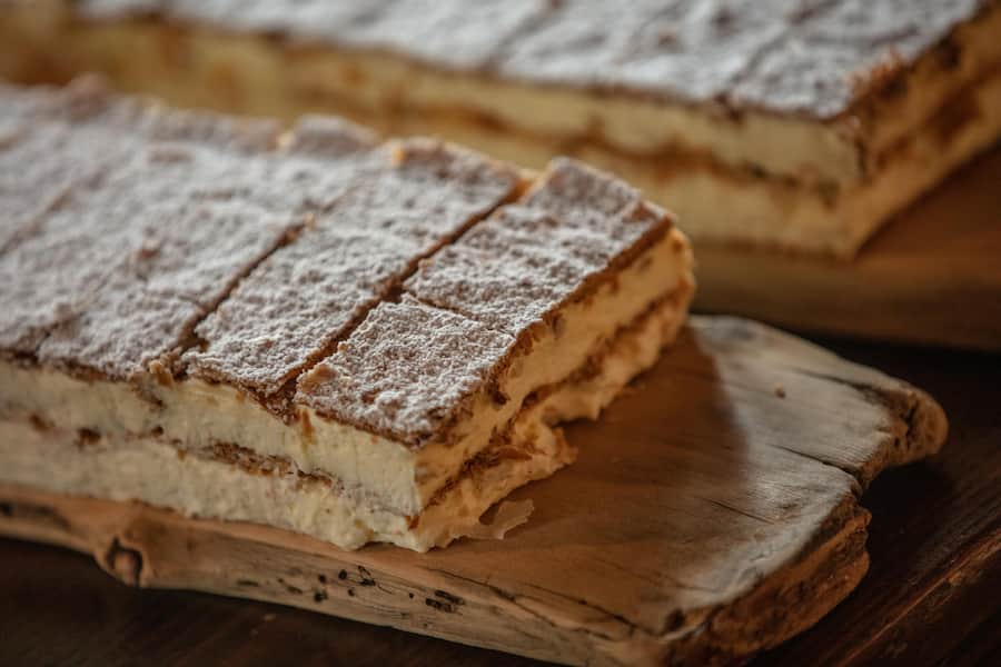 Darf an keiner Kitchen Party fehlen: Die berühmte Cremeschnitte des Bergrestaurants «Zum See».