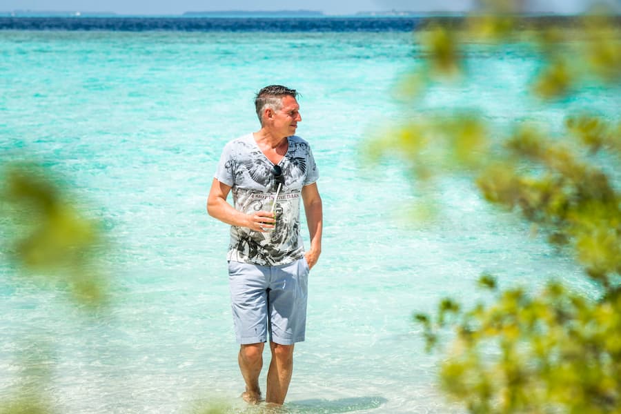 Reif für die Insel: Heiko Nieder bezieht wieder seine «Residenz» auf Soneva Fushi.