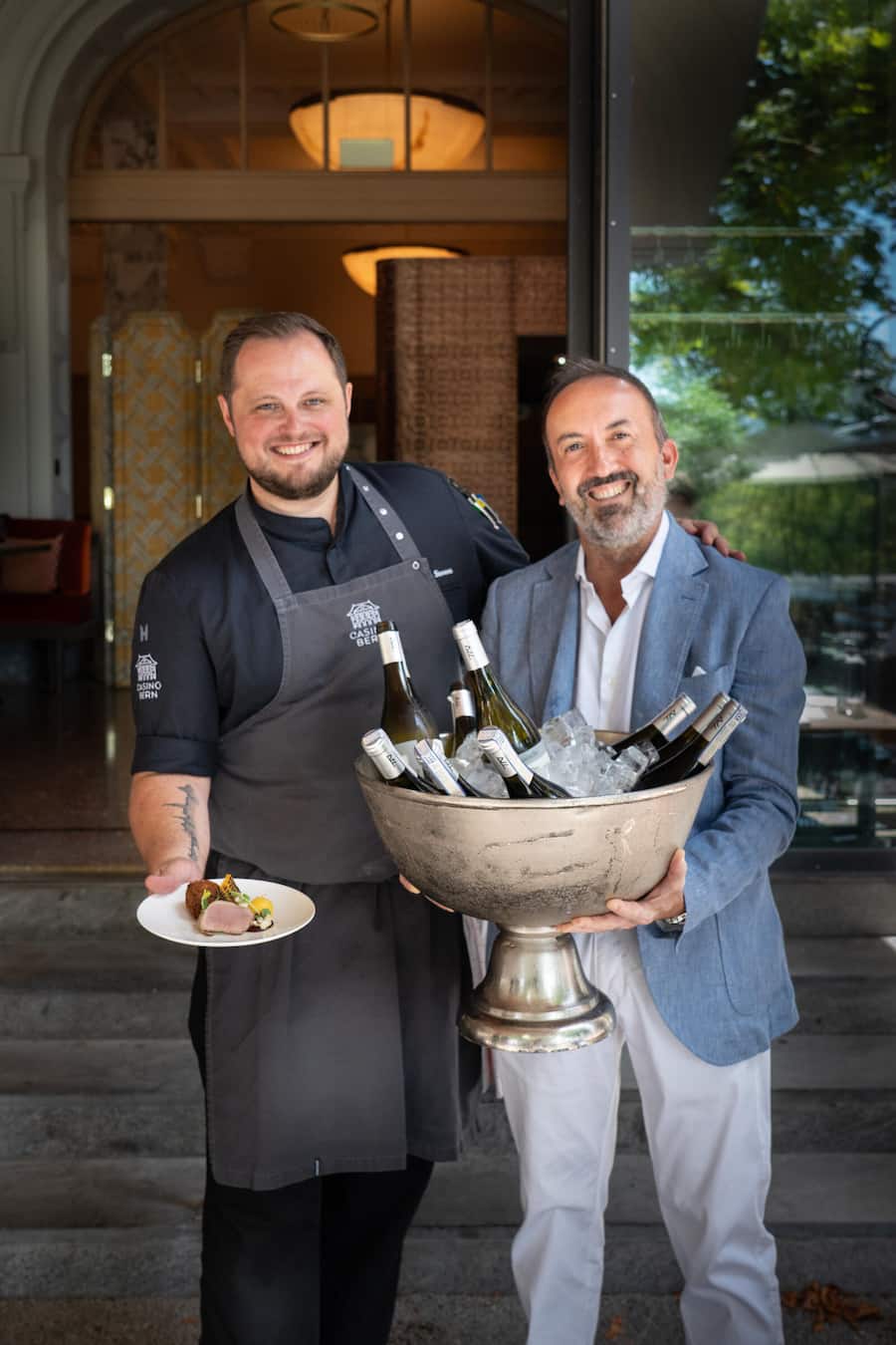 Bill Stoos, Casino (Gericht: Duo vom Kalb & Rind) mit Massiomo Casagrande, Rocca di Frassinello