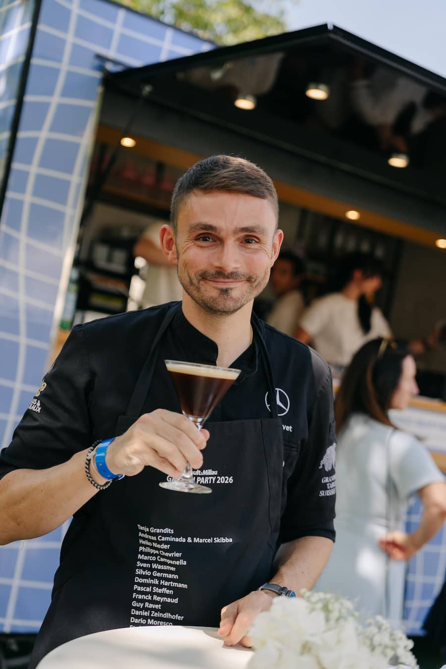 Guy Ravet am Nespresso Stand.