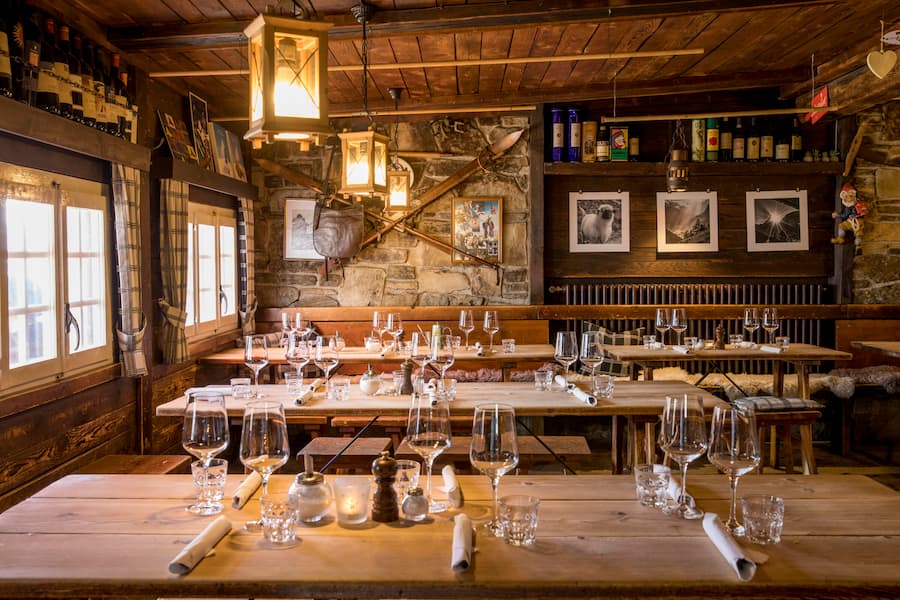 Restaurant Findlerhof in Findeln oberhalb Zermatt. Aufgenommen am 19.04.2018 in Zermatt ©David Birri Al Dente 2018