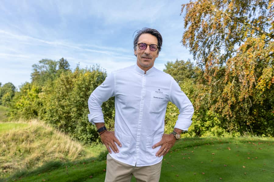 GMC - 21. Septmeber ASGI Golfclub Blumisberg Franck Reynaud Gericht: Selle de chevreuil roti a la sariette, vinaigre de cacao, Atriaux a l'oxalys et condiment butternut