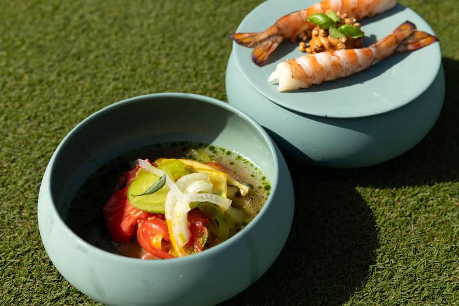 GMC - 21. Septmeber ASGI Golfclub Blumisberg Mathieu Bruno Gericht: Tartare de crevettes et tomates, eau de tomate rafraichissante a l'huile de feuille de figuier,