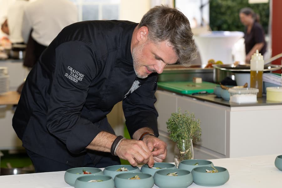 GMC - 21. Septmeber ASGI Golfclub Blumisberg Mathieu Bruno Gericht: Tartare de crevettes et tomates, eau de tomate rafraichissante a l'huile de feuille de figuier,