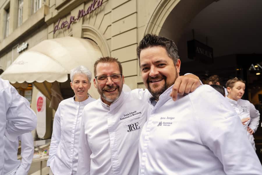 Sie können kochen, sie können feiern: Jeunes Restaurateur- Präsident Dennis Schmitt (l.), 17 Punktechef Björn Inniger.