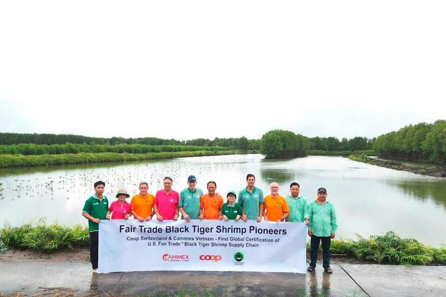 Philipp Wyss besucht Crevettenbauern in Mekong, Vietnam Bio-Crevetten Fair Trade Qualität