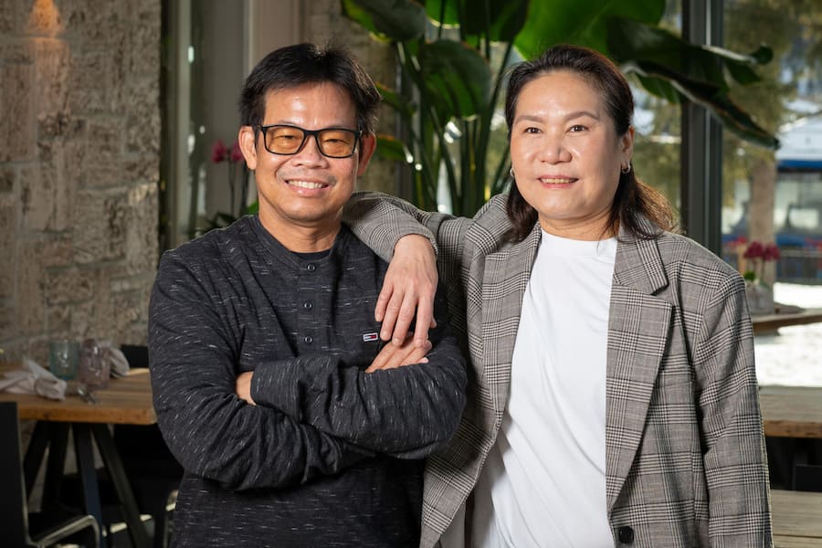 (v.l.n.r.) Die beiden Chefs Pricha Chanton und Phonthip âNengâ Boppart. Fotos Januar 2025