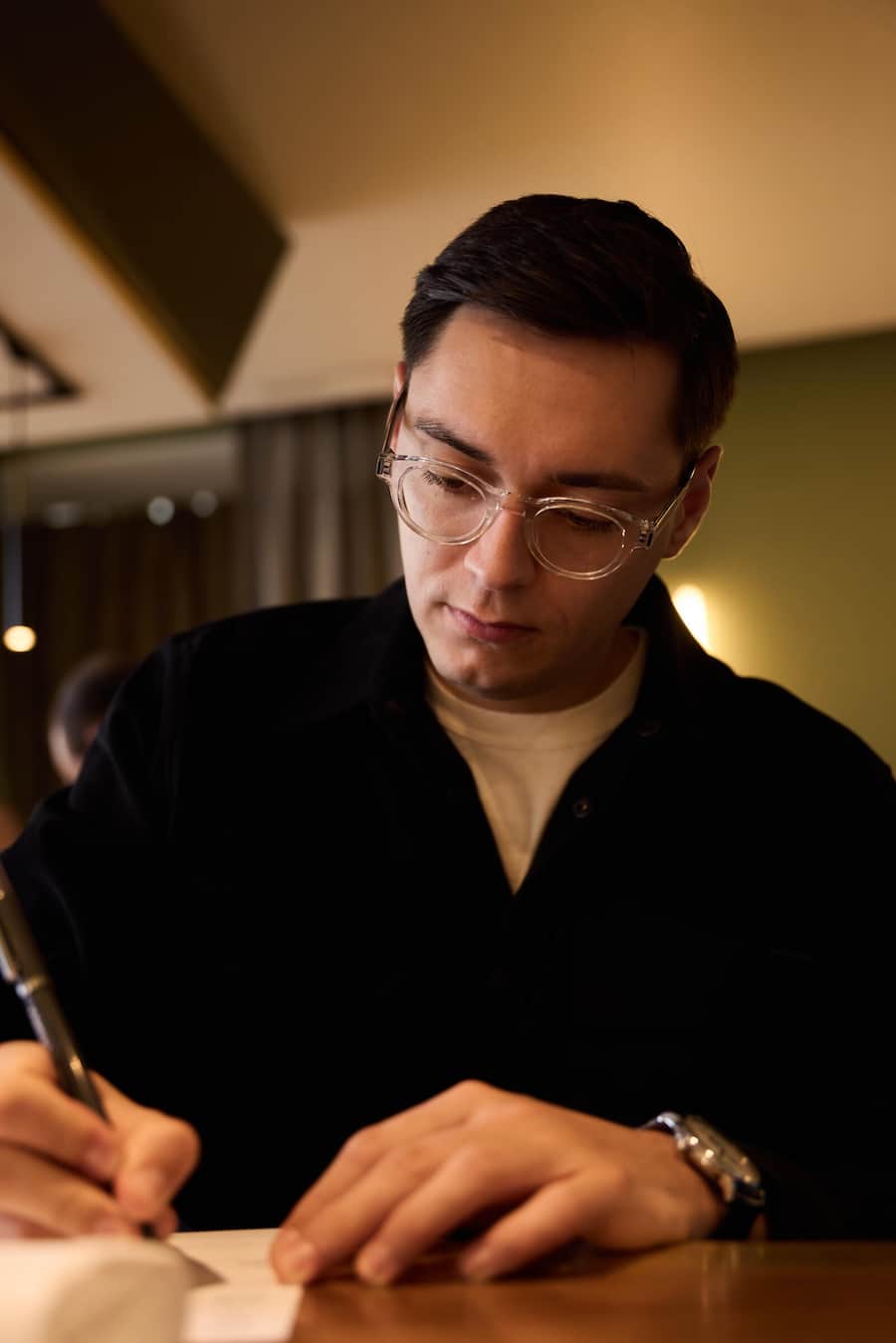 Machte sich eifrig Notizen: Julien Beitzung vom «Florhof» Zürich.