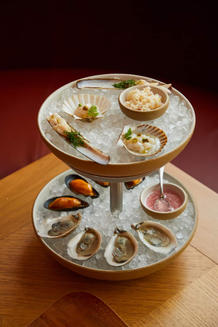 Oysters and Clams at Humm Restaurant NYC