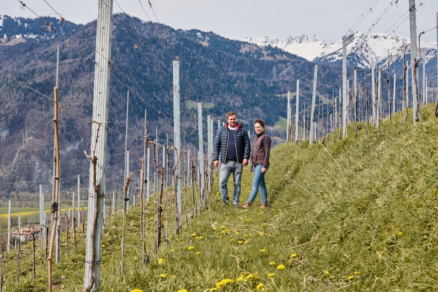 Rafael Hug und Mathilde Hug Pédeutour, Weingut Wegelin, Malans.
