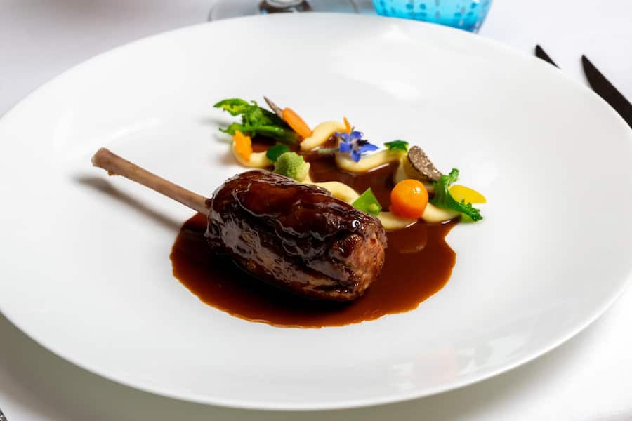 Secondi (Gericht in Dateiname) La Romantica, Melide, Tessin, TI