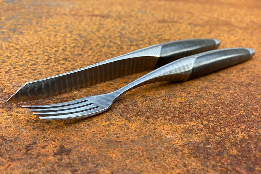 Messer Gabel Damast