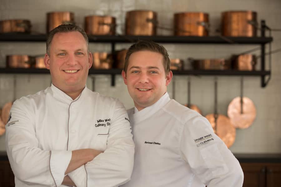 v.l. Mike Wehrle â Culinary Director,Bertrand Charles â Küchenchef RitzCoffier