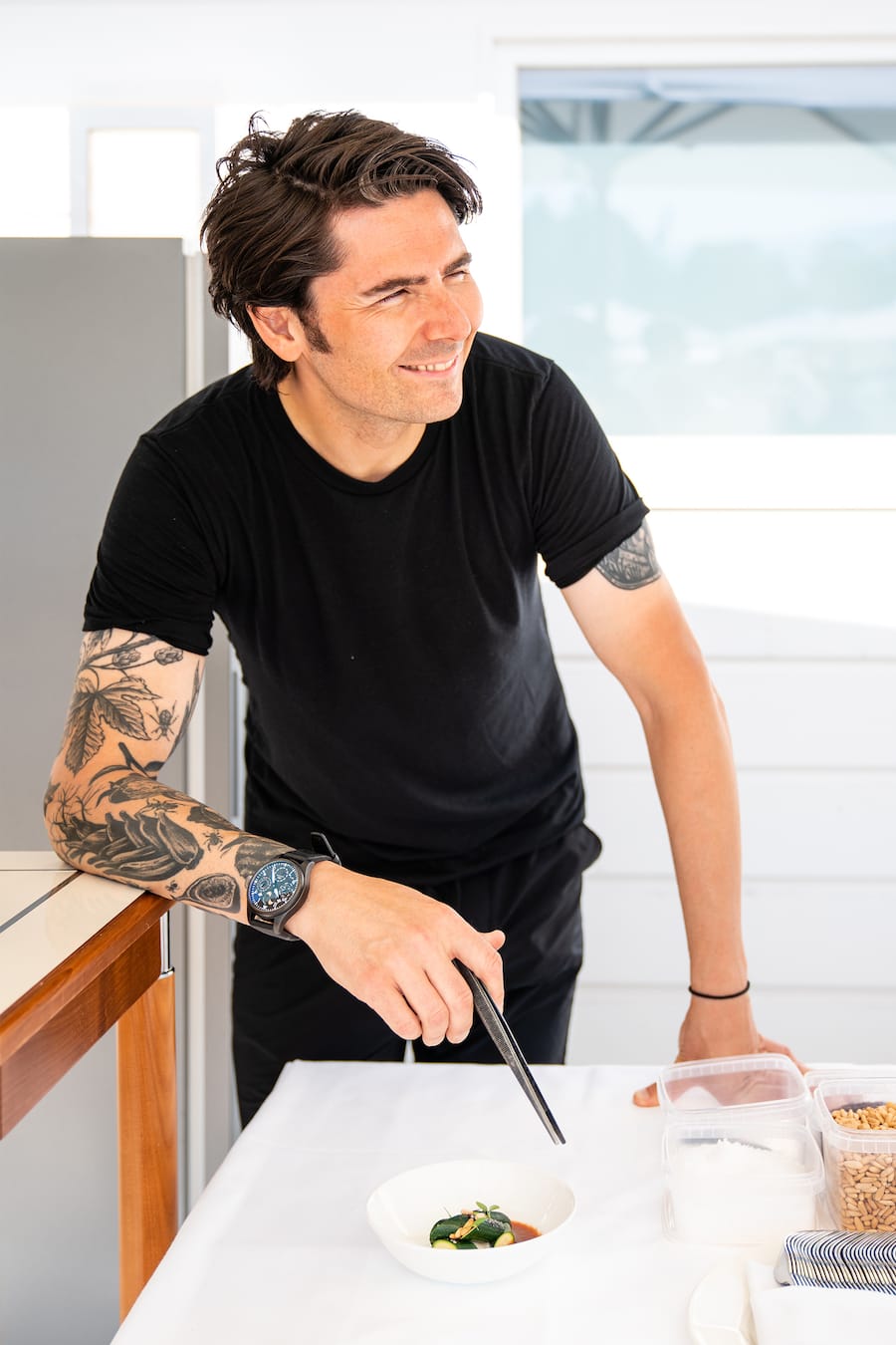 Nenad Mlinarevic an der GaultMillau Garden Party 2021 in Bad Ragaz