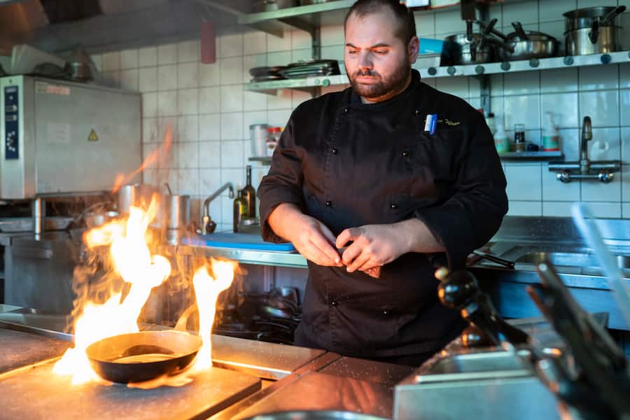Restaurant Frohsinn Wagyu Beef, Küchenchef Clemens Pfister