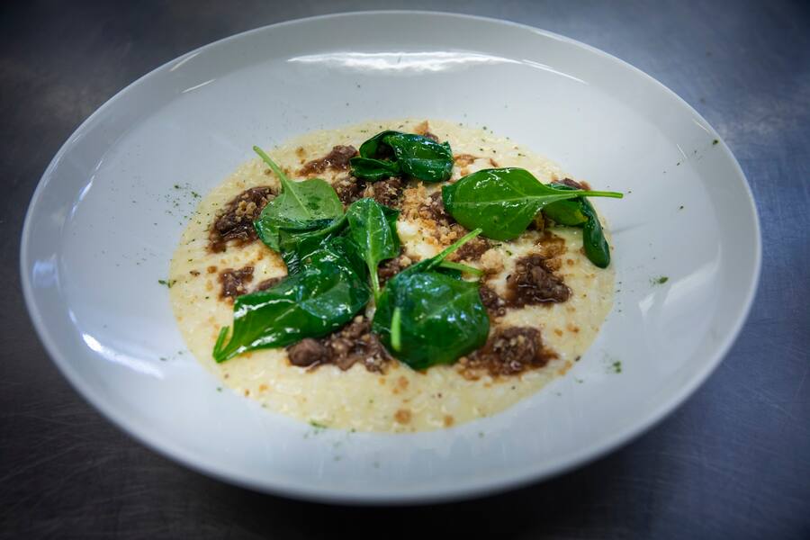 Risotto Cacio e Pepe, Le Grand Bellevue, Restaurant Leonards, Francesco De Bartolomeis