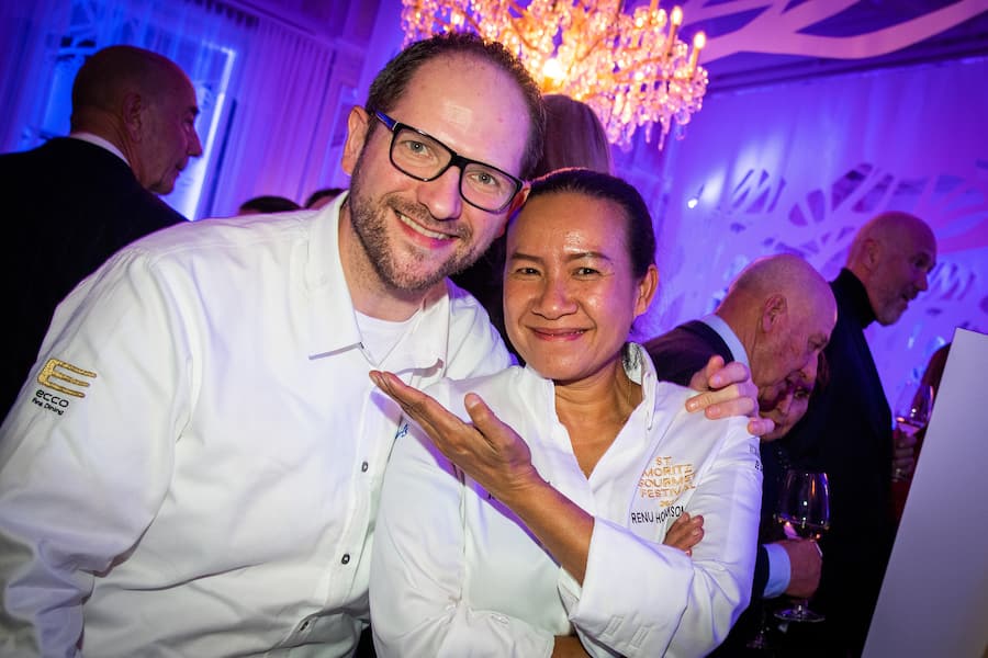 St.Moritz Gourmet Safari Day1 2020: Rolf Fliegauf, Renu Homsonbat