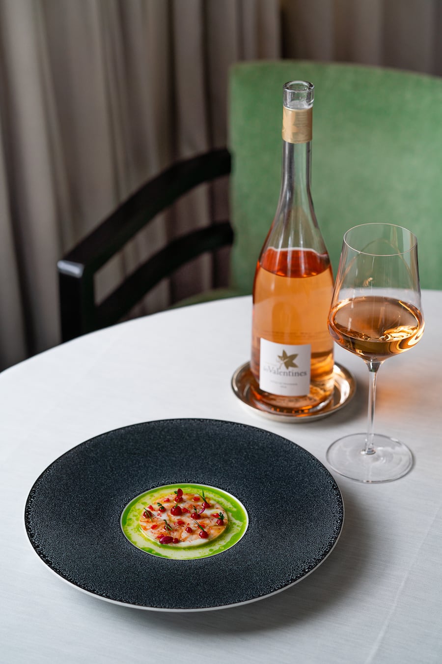 Crevette â Tartare â Framboise - Château Les Valentines roséAOC Côtes de Provence, 2019 / 18-Punkte-Chef Laurent Eperon & Marc Almert, Sommelier vom Restaurant Pavillon, Hotel Baur au Lac - Wein & Swiss Shrimps - 18. Februar 2020 - Copyright Olivia Pulver
