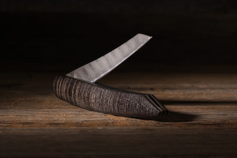 Sknife Taschenmesser Damast Holz