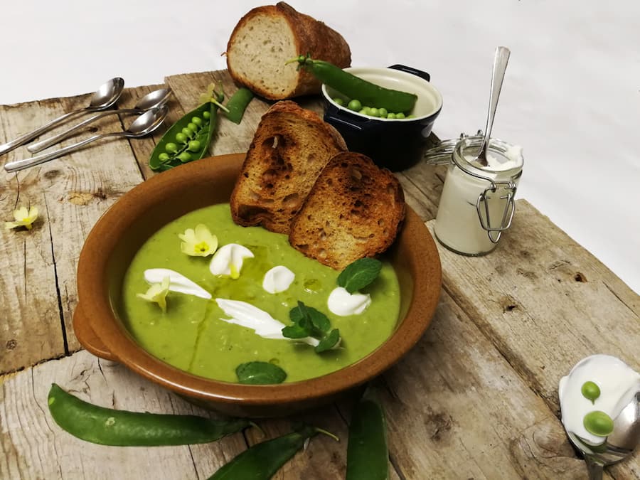 Soupe petits pois Grotto Sassello