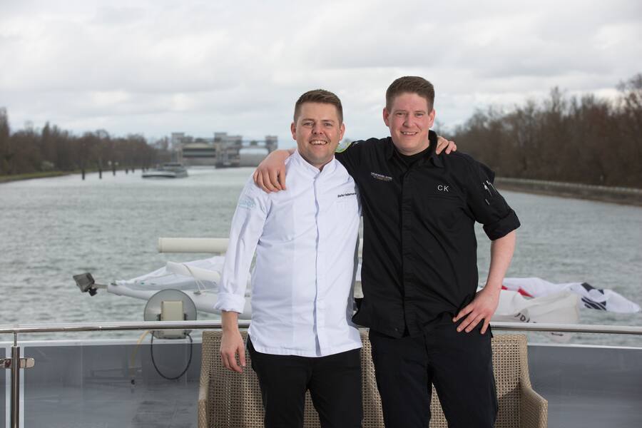 Starchefs sind Stammgäste an Bord der Excellence-Flotte: «Koch des Jahres» Stefan Heilemann, Christian Kuchler.