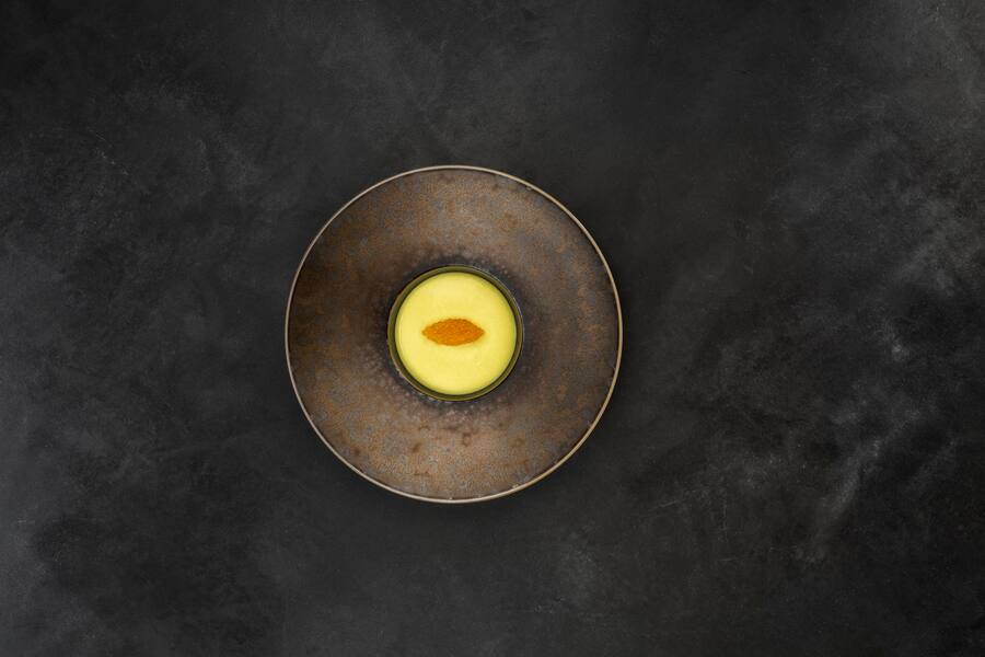 Stockfisch-Brandade mit Saiblingskaviar von Konstantin Filippou.