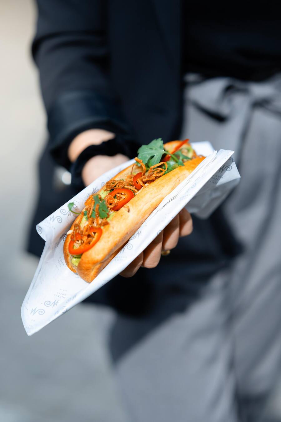 Take-away Stefan Heilemann Koch des Jahres Schweinebauch-Sandwich März 2021