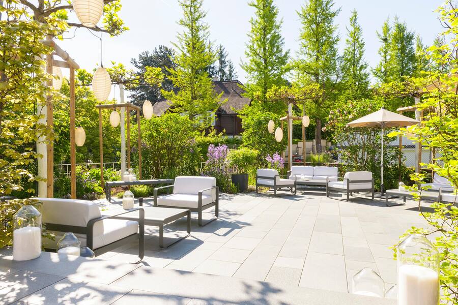 Tanja Grandits Stucki Basel Gartenterrasse Juni 2021