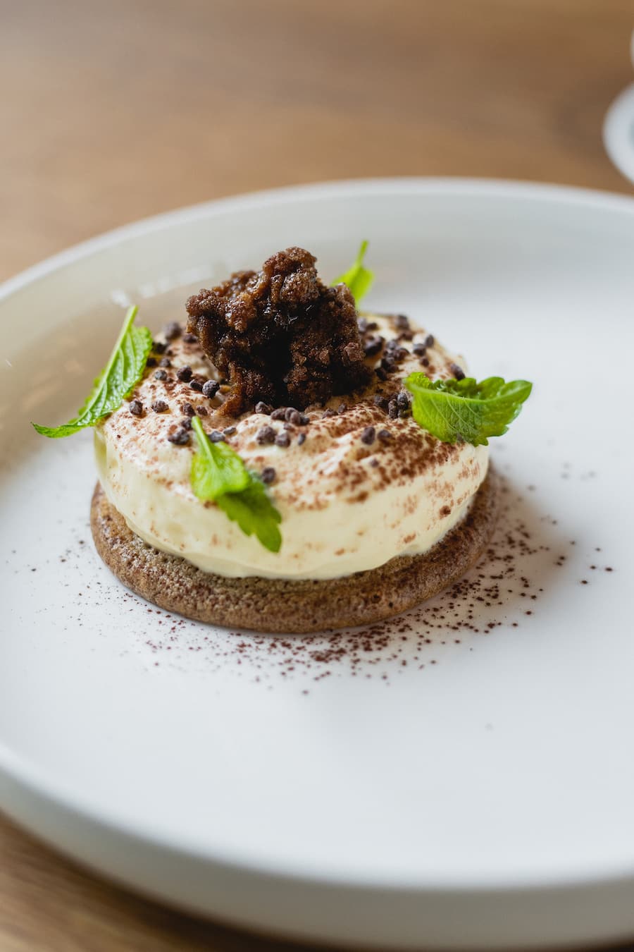 Restaurant Anna, Zürich, Amex, Amex Talent 2021, Stefano Corrado, Maria Ventola, Tiramisu-Espuma mit Kaffee-Granité, Foto: Digitale Massarbeit, Simon Kurt